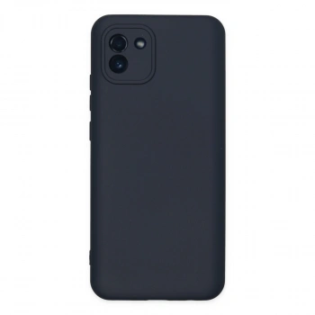 Samsung Galaxy A03 Kılıf Nano İçi Kadife Silikon - Lacivert