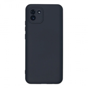 Samsung Galaxy A03 Kılıf Nano İçi Kadife Silikon - Lacivert