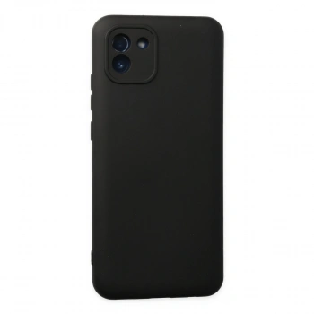 Samsung Galaxy A03 Kılıf Nano İçi Kadife Silikon - Siyah