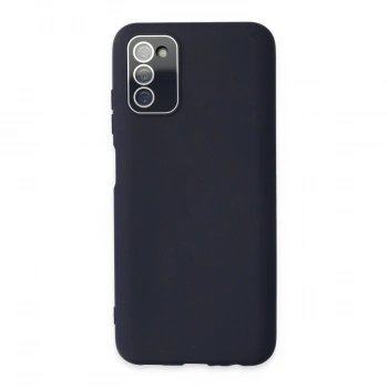 Samsung Galaxy A03s Kılıf Lansman Glass Kapak - Lacivert