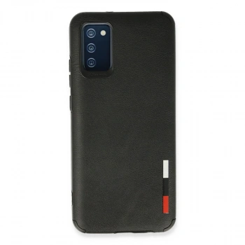 Samsung Galaxy A03s Kılıf Loop Deri Silikon - Siyah