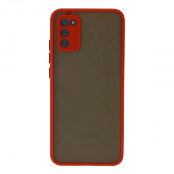 Samsung Galaxy A03s Kılıf Montreal Silikon Kapak - Kırmızı