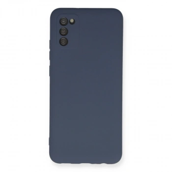 Samsung Galaxy A03s Kılıf Nano İçi Kadife Silikon - Gri