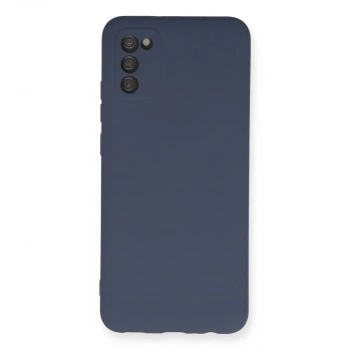 Samsung Galaxy A03s Kılıf Nano İçi Kadife Silikon - Gri