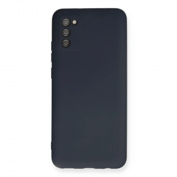 Samsung Galaxy A03s Kılıf Nano İçi Kadife Silikon - Lacivert