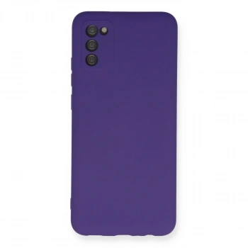 Samsung Galaxy A03s Kılıf Nano İçi Kadife Silikon - Mor
