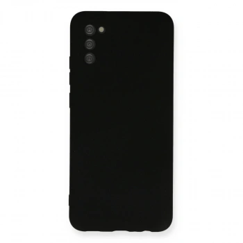Samsung Galaxy A03s Kılıf Nano İçi Kadife Silikon - Siyah