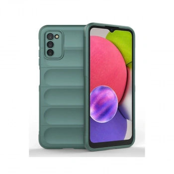 Samsung Galaxy A03s Kılıf Optimum Silikon - Koyu Yeşil