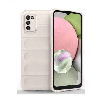 Samsung Galaxy A03s Kılıf Optimum Silikon - Krem