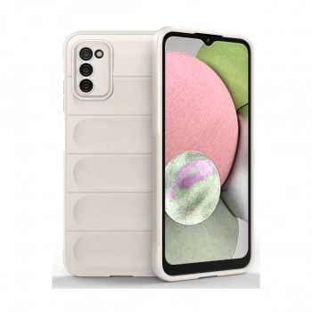 Samsung Galaxy A03s Kılıf Optimum Silikon - Krem