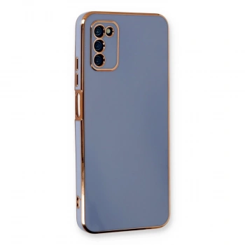 Samsung Galaxy A03s Kılıf Volet Silikon - Mavi