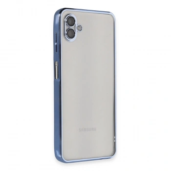 Samsung Galaxy A04 Kılıf Razer Lensli Silikon - Açık Mavi