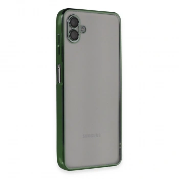 Samsung Galaxy A04 Kılıf Razer Lensli Silikon - Yeşil