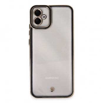 Samsung Galaxy A04e Kılıf Liva Lens Silikon - Siyah