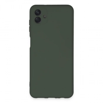Samsung Galaxy A04e Kılıf Nano İçi Kadife Silikon - Koyu Yeşil