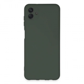 Samsung Galaxy A04e Kılıf Nano İçi Kadife Silikon - Koyu Yeşil