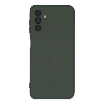 Samsung Galaxy A04s Kılıf Nano İçi Kadife Silikon - Koyu Yeşil