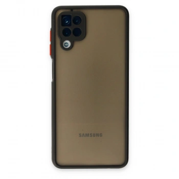 Samsung Galaxy A12 Kılıf Montreal Silikon Kapak - Siyah