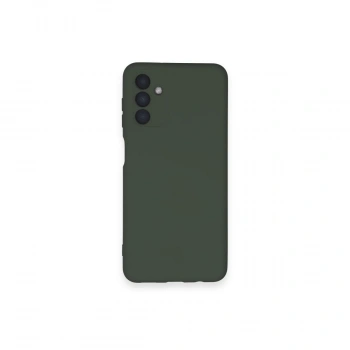 Samsung Galaxy A14 4g Kılıf Nano İçi Kadife Silikon - Koyu Yeşil