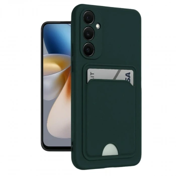 Samsung Galaxy A16 5g Kılıf Kelvin Kartvizitli Silikon - Koyu Yeşil