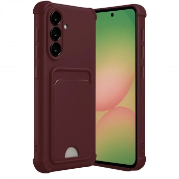 Samsung Galaxy A17 5g Kelvin Kartvizitli Silikon - Bordo