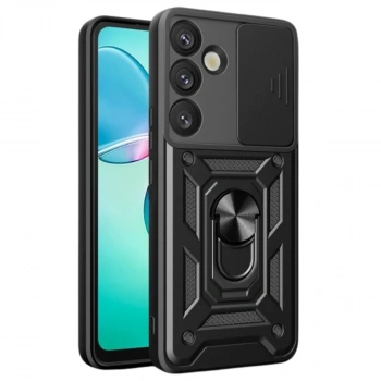 Samsung Galaxy A17 5g Pars Lens Yüzüklü Silikon - Siyah