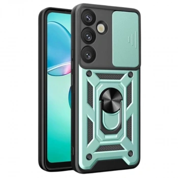 Samsung Galaxy A17 5g Pars Lens Yüzüklü Silikon - Yeşil