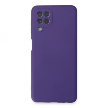 Samsung Galaxy A22 Kılıf Nano İçi Kadife Silikon - Mor