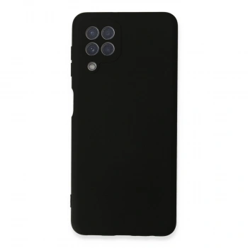 Samsung Galaxy A22 Kılıf Nano İçi Kadife Silikon - Siyah