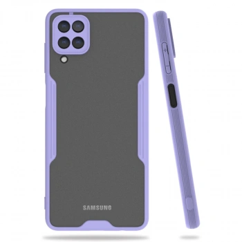 Samsung Galaxy A22 Kılıf Platin Silikon - Lila
