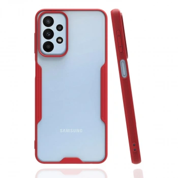 Samsung Galaxy A23 4g Kılıf Platin Silikon - Kırmızı