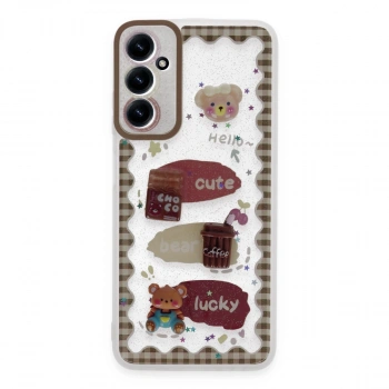 Samsung Galaxy A25 5g Kılıf Sweet Desenli Silikon Kapak - Şeffaf