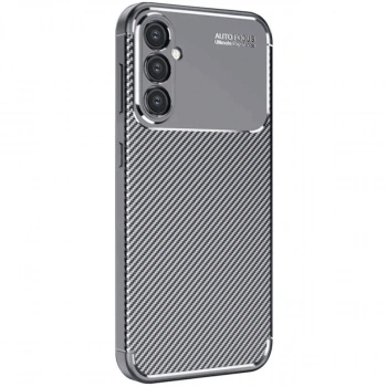 Samsung Galaxy A26 Kılıf Auto Focus Karbon Kapak - Gri