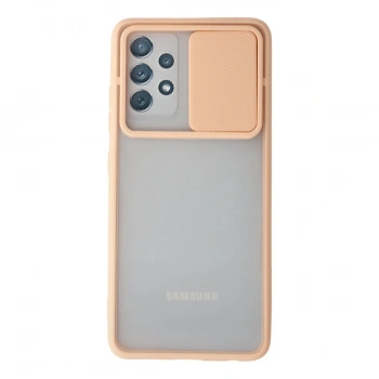Samsung Galaxy A32 Kılıf Palm Buzlu Kamera Sürgülü Silikon - Pembe
