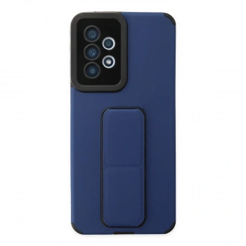 Samsung Galaxy A33 5g Kılıf Mega Standlı Silikon - Mavi