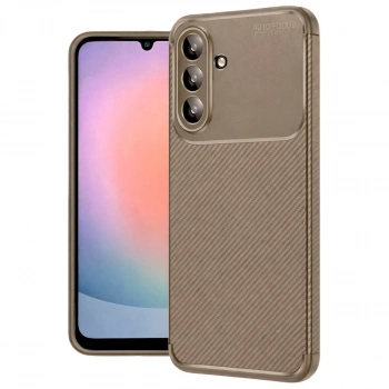 Samsung Galaxy A37 5g Auto Focus Karbon Kapak - Kahverengi