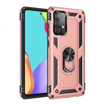 Samsung Galaxy A53 5g Kılıf Sofya Yüzüklü Silikon Kapak - Rose