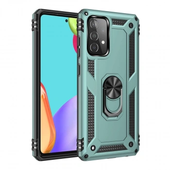 Samsung Galaxy A53 5g Kılıf Sofya Yüzüklü Silikon Kapak - Yeşil