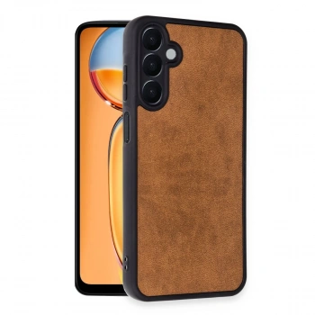 Samsung Galaxy A56 Kılıf Aras Deri Kapak - Taba