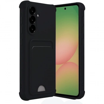 Samsung Galaxy A56 Kılıf Kelvin Kartvizitli Silikon - Siyah