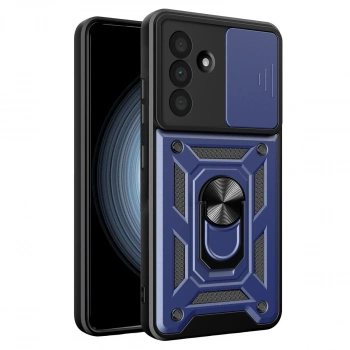Samsung Galaxy A57 5g Pars Lens Yüzüklü Silikon - Lacivert