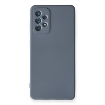 Samsung Galaxy A72 Kılıf Nano İçi Kadife Silikon - Gri