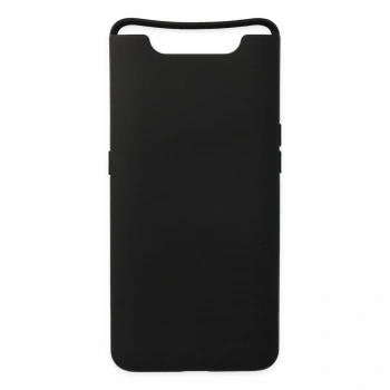 Samsung Galaxy A80 Kılıf Nano İçi Kadife Silikon - Siyah