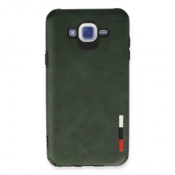 Samsung Galaxy J7 Kılıf Loop Deri Silikon - Yeşil
