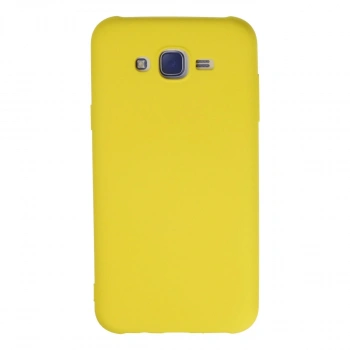 Samsung Galaxy J7 Kılıf Nano İçi Kadife Silikon - Sarı