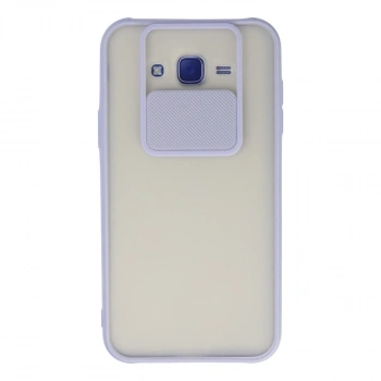 Samsung Galaxy J7 Kılıf Palm Buzlu Kamera Sürgülü Silikon - Lila