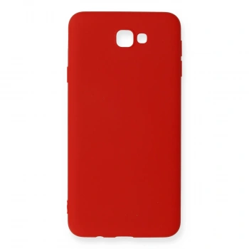 Samsung Galaxy J7 Prime Kılıf Nano İçi Kadife Silikon - Kırmızı