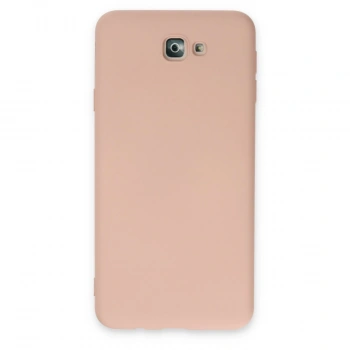 Samsung Galaxy J7 Prime Kılıf Nano İçi Kadife Silikon - Pudra