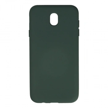 Samsung Galaxy J7 Pro / J730 Kılıf Nano İçi Kadife Silikon - Koyu Yeşil