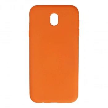 Samsung Galaxy J7 Pro / J730 Kılıf Nano İçi Kadife Silikon - Turuncu